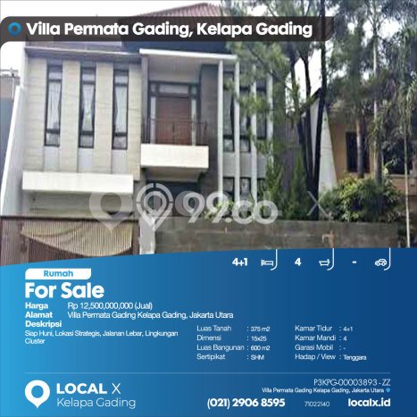 Rumah Mewah Dijual LT 375m2 di Kelapa Gading, Jakarta Utara Rumah Mewah Dijual LT 375m2 di Kelapa Gading, Jakarta Utara