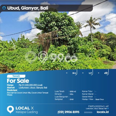 Lahan Kosong Dijual di Gianyar dengan Area 9280m2 Lahan Kosong Dijual di Gianyar dengan Area 9280m2