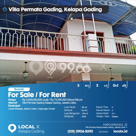 Siap Huni Rumah Mewah 3 Kamar di Kelapa Gading Dekat ke Mana Pun Siap Huni Rumah Mewah 3 Kamar di Kelapa Gading Dekat ke Mana Pun