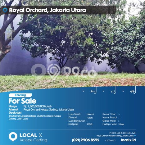 Tanah di Kelapa Gading, Jakarta Utara Luas 300m2 Dijual Segera Tanah di Kelapa Gading, Jakarta Utara Luas 300m2 Dijual Segera