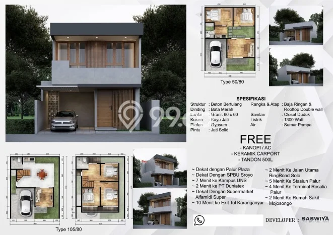 Jual Rumah Murah Meriah Jaten Punya 2 Kamar & LT 80m2 Jual Rumah Murah Meriah Jaten Punya 2 Kamar & LT 80m2