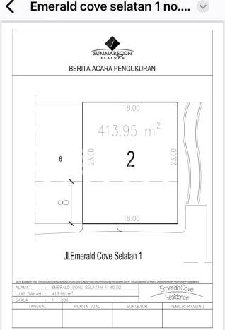 Kavling Tanah untuk Dijual di Gading Serpong, Tangerang, Luas 414m2 Kavling Tanah untuk Dijual di Gading Serpong, Tangerang, Luas 414m2