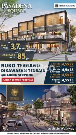 Ruko Dijual di Tangerang LT 67m2 & LB 163m2 Lokasi Terbaik! Ruko Dijual di Tangerang LT 67m2 & LB 163m2 Lokasi Terbaik!