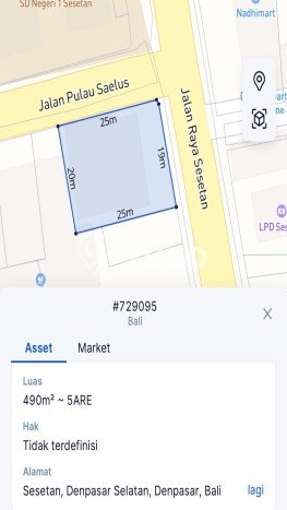 Untuk Dijual Tanah di Denpasar, Luas 490m2 SHM Untuk Dijual Tanah di Denpasar, Luas 490m2 SHM