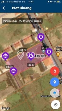 Tanah di Dewi Sri, Luas 1440m², Kawasan Bisnis Tanah di Dewi Sri, Luas 1440m², Kawasan Bisnis