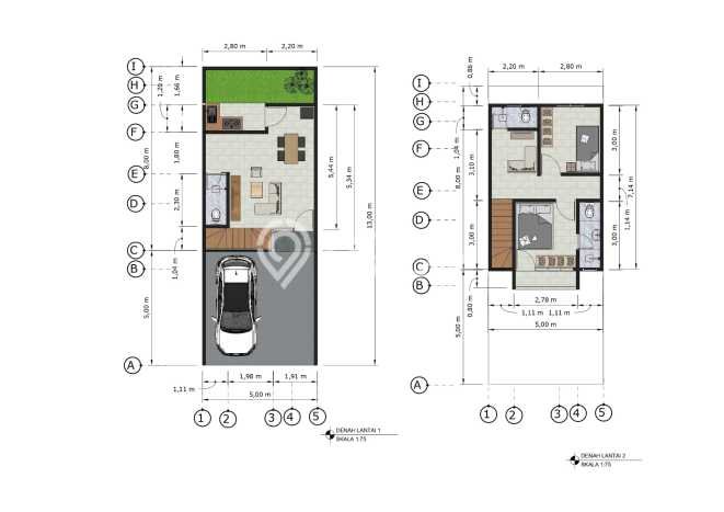 Rumah Modern 3 KT LT 78m2 di Komsen Rumah Modern 3 KT LT 78m2 di Komsen