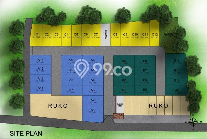 Rumah Modern 3 KT LT 78m2 di Komsen Rumah Modern 3 KT LT 78m2 di Komsen