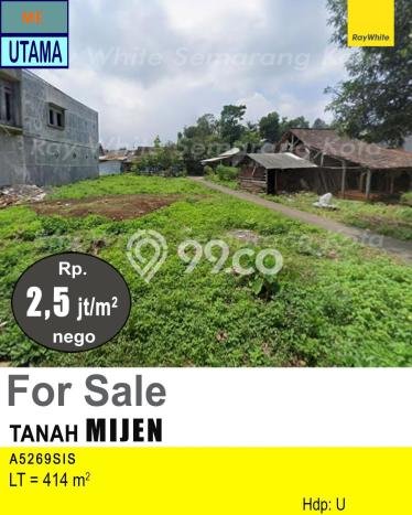 Tanah Komersial Dijual di Mijen Semarang 414m2 Tanah Komersial Dijual di Mijen Semarang 414m2