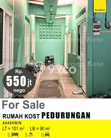 Rumah Kost Dijual Lokasi Pedurungan, Semarang, 5 Kamar Tidur, 5 Kamar Mandi, 90m2 Rumah Kost Dijual Lokasi Pedurungan, Semarang, 5 Kamar Tidur, 5 Kamar Mandi, 90m2