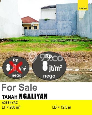 Tanah Dijual Lokasi Ngaliyan, Semarang dengan Luas Tanah 200m2 dan Status SHM Tanah Dijual Lokasi Ngaliyan, Semarang dengan Luas Tanah 200m2 dan Status SHM