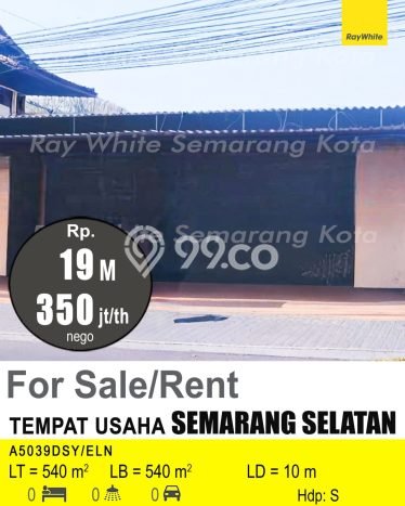 Komersial untuk disewa di Semarang Selatan punya LT 540m2 & LB 540m2 harga sewa kompetitif Komersial untuk disewa di Semarang Selatan punya LT 540m2 & LB 540m2 harga sewa kompetitif