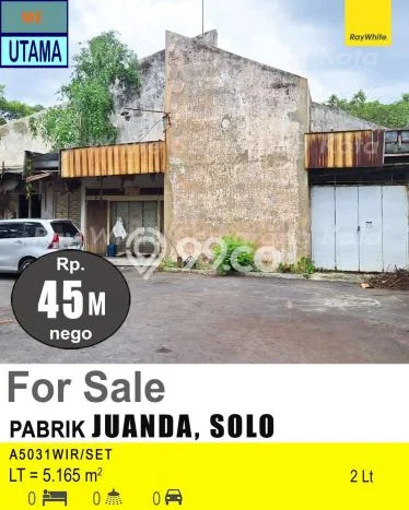 Pabrik Bagus Dijual di Solo Baru Surakarta Strategis Cocok untuk Kembangkan Bisnis Pabrik Bagus Dijual di Solo Baru Surakarta Strategis Cocok untuk Kembangkan Bisnis