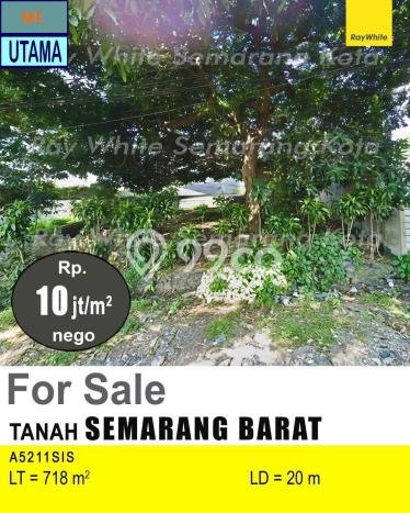Lahan Kosong Dijual di Semarang Barat, Semarang, Luas 718m2 Area Strategis Lahan Kosong Dijual di Semarang Barat, Semarang, Luas 718m2 Area Strategis