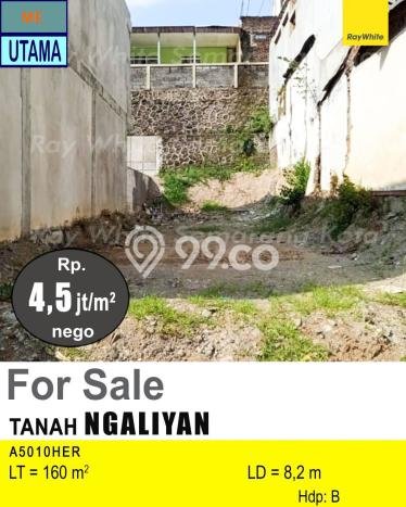 Tanah untuk Dijual Lokasi Ngaliyan, Semarang Luas 160m2 SHM Tanah untuk Dijual Lokasi Ngaliyan, Semarang Luas 160m2 SHM