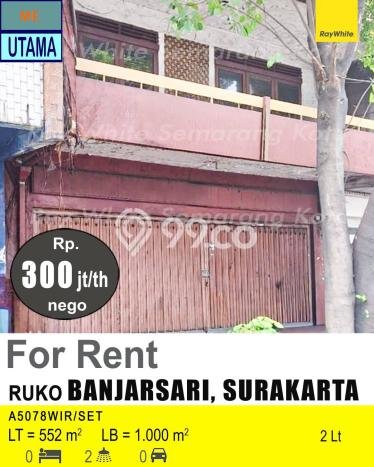 Ruko paling strategis disewakan di Banjarsari Solo Ruko paling strategis disewakan di Banjarsari Solo