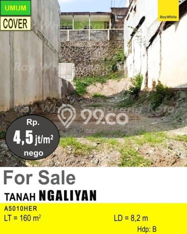 Tanah untuk Dijual Lokasi Ngaliyan, Semarang Luas 160m2 SHM Tanah untuk Dijual Lokasi Ngaliyan, Semarang Luas 160m2 SHM