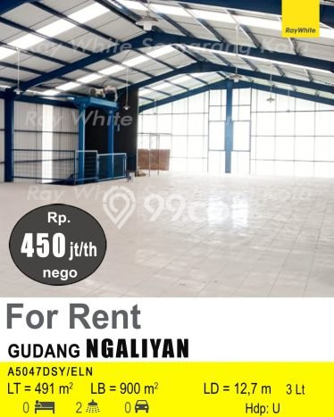 Area Strategis! Disewakan Gudang Lokasi Ngaliyan, Semarang Cocok untuk Bisnis Area Strategis! Disewakan Gudang Lokasi Ngaliyan, Semarang Cocok untuk Bisnis