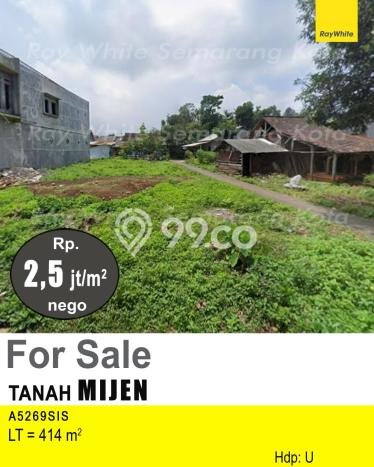 Tanah Komersial Dijual di Mijen Semarang 414m2 Tanah Komersial Dijual di Mijen Semarang 414m2