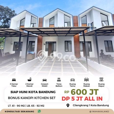 Rumah Modern Minimalis 3 KT Bisa Langsung Pindah di Cilengkrang Rumah Modern Minimalis 3 KT Bisa Langsung Pindah di Cilengkrang