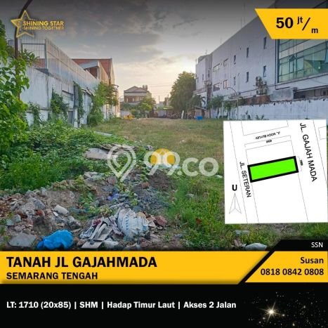 Tanah Dijual Area Strategis di Gajahmada Semarang 1710m2 Tanah Dijual Area Strategis di Gajahmada Semarang 1710m2