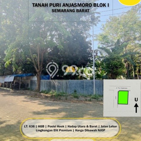 Dijual Tanah Lokasi Puri Anjasmoro, Semarang Seluas 636m2 Dijual Tanah Lokasi Puri Anjasmoro, Semarang Seluas 636m2