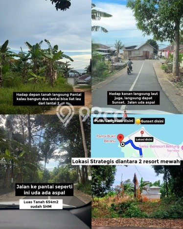 Tanah Dijual Lokasi Sijuk Belitung SHM Tanah Dijual Lokasi Sijuk Belitung SHM
