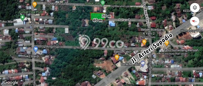 Lahan Kosong Dijual di Sungai Raya, Kubu Raya, Luas 800m2 Area Strategis Lahan Kosong Dijual di Sungai Raya, Kubu Raya, Luas 800m2 Area Strategis