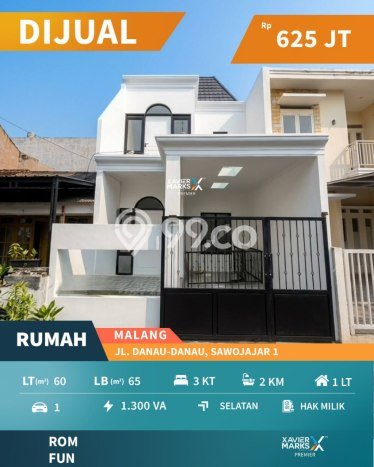 Jual Rumah Modern 3 KT di Sawojajar, Malang Jual Rumah Modern 3 KT di Sawojajar, Malang