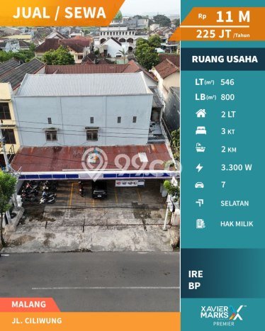 Komersial disewakan di Blimbing Malang dengan luas bangunan 800m2 Komersial disewakan di Blimbing Malang dengan luas bangunan 800m2