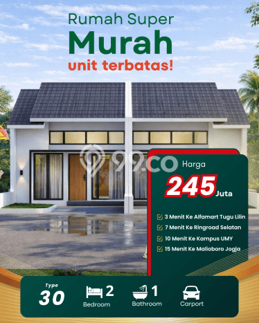 Jual Rumah Harga Miring Kasihan Punya 2 KT & LT 79m2 Jual Rumah Harga Miring Kasihan Punya 2 KT & LT 79m2