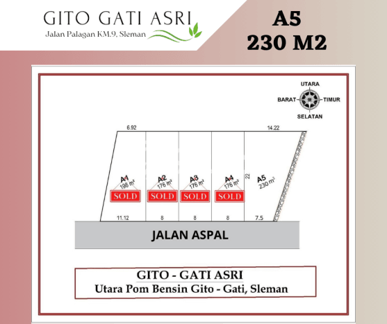 Jual Tanah Utara Spbu Gito Gati Samping Masjid di Jogja Jual Tanah Utara Spbu Gito Gati Samping Masjid di Jogja