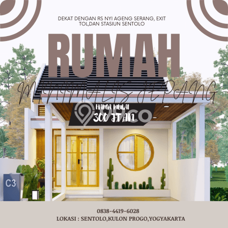 Rumah Modern 2 Kamar Terawat di Kompleks Cluster Sentolo, Kulon Progo Rumah Modern 2 Kamar Terawat di Kompleks Cluster Sentolo, Kulon Progo