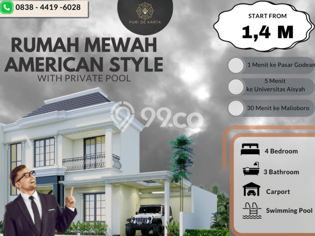 Rumah di Demangan, Yogyakarta, LT 1111m² LB 95m² Rumah di Demangan, Yogyakarta, LT 1111m² LB 95m²