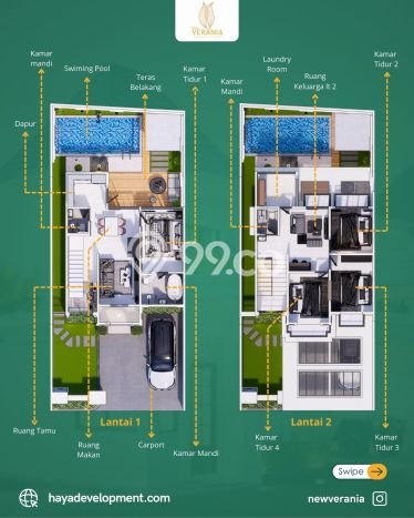 Rumah Modern area Gamping, Sleman, LT 182m² LB 135m² Rumah Modern area Gamping, Sleman, LT 182m² LB 135m²