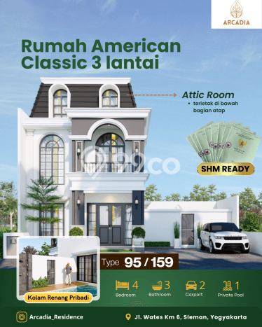 Rumah Modern 4 KT di Sleman Yogyakarta Full Furnished Rumah Modern 4 KT di Sleman Yogyakarta Full Furnished