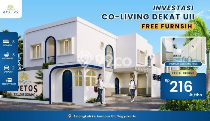 Unit Kost Dijual di Ngaglik dengan 11 Kamar Tidur & Luas Bangunan 220m2 Unit Kost Dijual di Ngaglik dengan 11 Kamar Tidur & Luas Bangunan 220m2