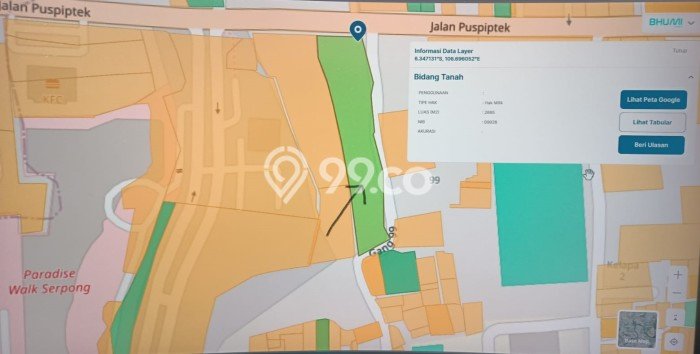 Tanah Kawasan Gading Serpong, Luas 2895m², Sertifikat SHM, Akses Gading Serpong, Tangerang, Tangerang Tanah Kawasan Gading Serpong, Luas 2895m², Sertifikat SHM, Akses Gading Serpong, Tangerang, Tangerang