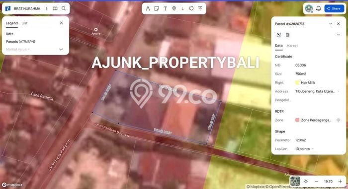Dijual Tanah Lokasi canggu, Badung Seluas 750m2 Dijual Tanah Lokasi canggu, Badung Seluas 750m2