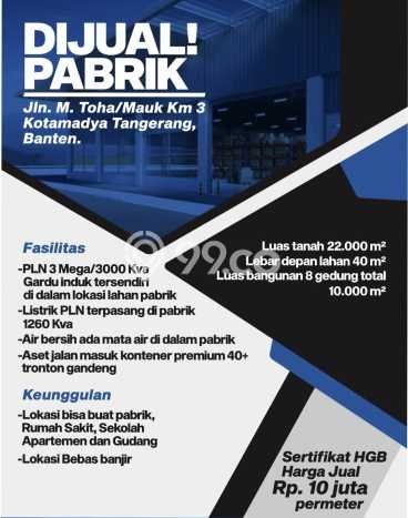 Untuk Dijual Gudang di Mauk, Tangerang Harga Penawaran Spesial Untuk Dijual Gudang di Mauk, Tangerang Harga Penawaran Spesial