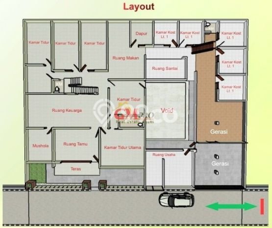 For Sale! Luxury House LT 635m2 Desain Modern di Supratman For Sale! Luxury House LT 635m2 Desain Modern di Supratman
