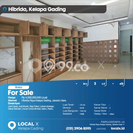 Area Ramai! Ruko Dijual di Kelapa Gading untuk Bisnis Luas Bangunan 144m2 Area Ramai! Ruko Dijual di Kelapa Gading untuk Bisnis Luas Bangunan 144m2