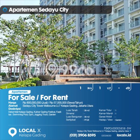 Apartemen Siap Pakai 1 BR dengan Harga Hemat di Area Kelapa Gading, Jakarta Utara Apartemen Siap Pakai 1 BR dengan Harga Hemat di Area Kelapa Gading, Jakarta Utara