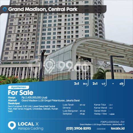 Hunian Apartemen Ideal untuk Dijual di Jakarta Barat dengan 2 Kamar Hunian Apartemen Ideal untuk Dijual di Jakarta Barat dengan 2 Kamar