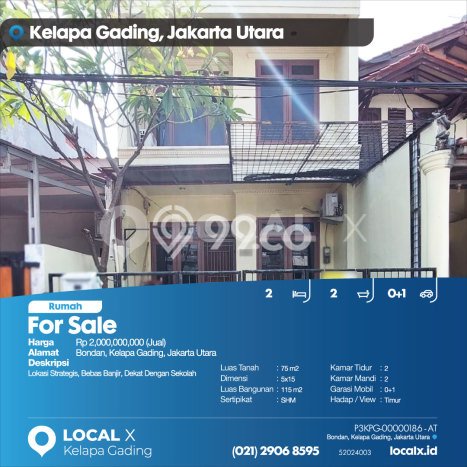 Dijual Cepat Rumah Bagus Siap Huni LB 115m2 di Kelapa Gading, Jakarta Utara Dijual Cepat Rumah Bagus Siap Huni LB 115m2 di Kelapa Gading, Jakarta Utara