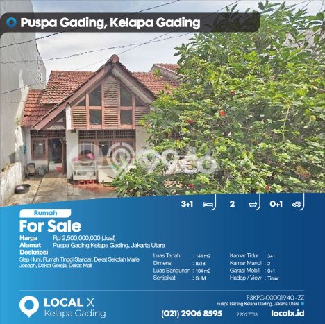 Jual Rumah Bagus Siap Huni LB 104m2 di Kelapa Gading, Jakarta Utara Jual Rumah Bagus Siap Huni LB 104m2 di Kelapa Gading, Jakarta Utara