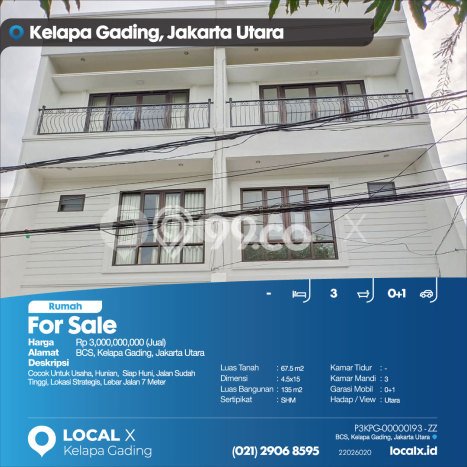 Hunian Eksklusif Siap Huni LT 67m2 di Kelapa Gading, Jakarta Utara Hunian Eksklusif Siap Huni LT 67m2 di Kelapa Gading, Jakarta Utara