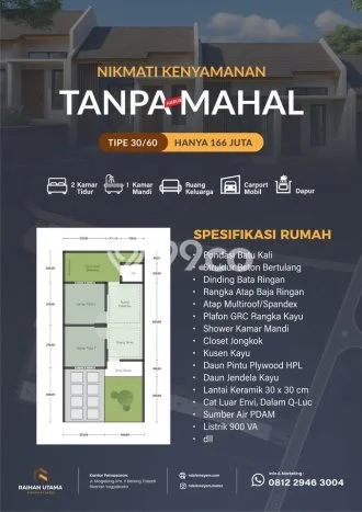 Rumah Sederhana Dijual di Sedayu 2 Kamar dengan Luas Tanah 60m2 Rumah Sederhana Dijual di Sedayu 2 Kamar dengan Luas Tanah 60m2