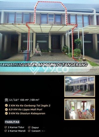 Rumah Modern Cantik 2 Kamar Siap Huni di Larangan Rumah Modern Cantik 2 Kamar Siap Huni di Larangan