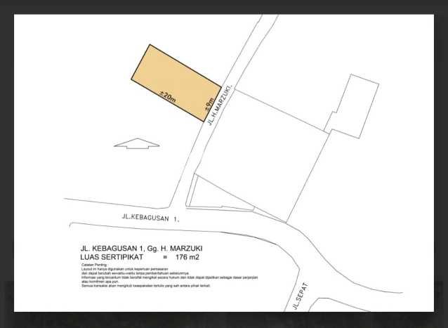 Tanah Komersial Dijual di Pasar Minggu Jakarta Selatan 176m2 Tanah Komersial Dijual di Pasar Minggu Jakarta Selatan 176m2