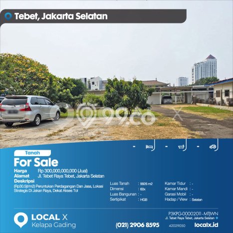 Lahan Kosong Dijual di Tebet, Jakarta Selatan, Luas 9926m2 Area Strategis Lahan Kosong Dijual di Tebet, Jakarta Selatan, Luas 9926m2 Area Strategis